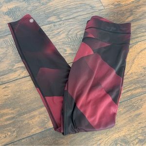 ATHLETA | Sonar Tight Magnetic Maroon Black sz Small